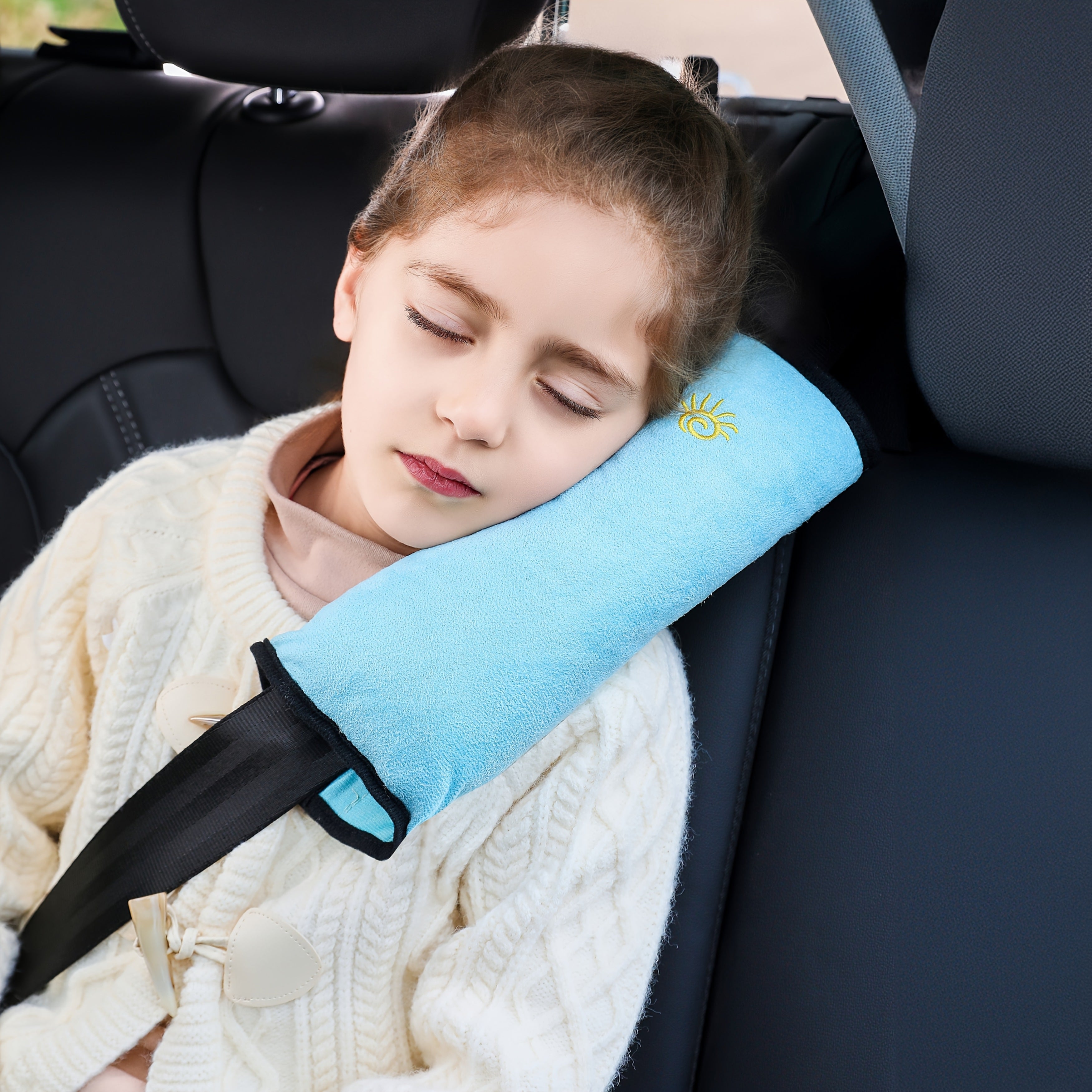 1pc Car Automotive Seat Belt Cover Shoulder Cover Seat Belt Holder Cute Lengthened And Thickened Plush Safety Belt Shoulder Cover, Car Safety Shoulder Guard, Seat Belt Adjustment Retainer, Anti-Strangle Neck Seat Belt