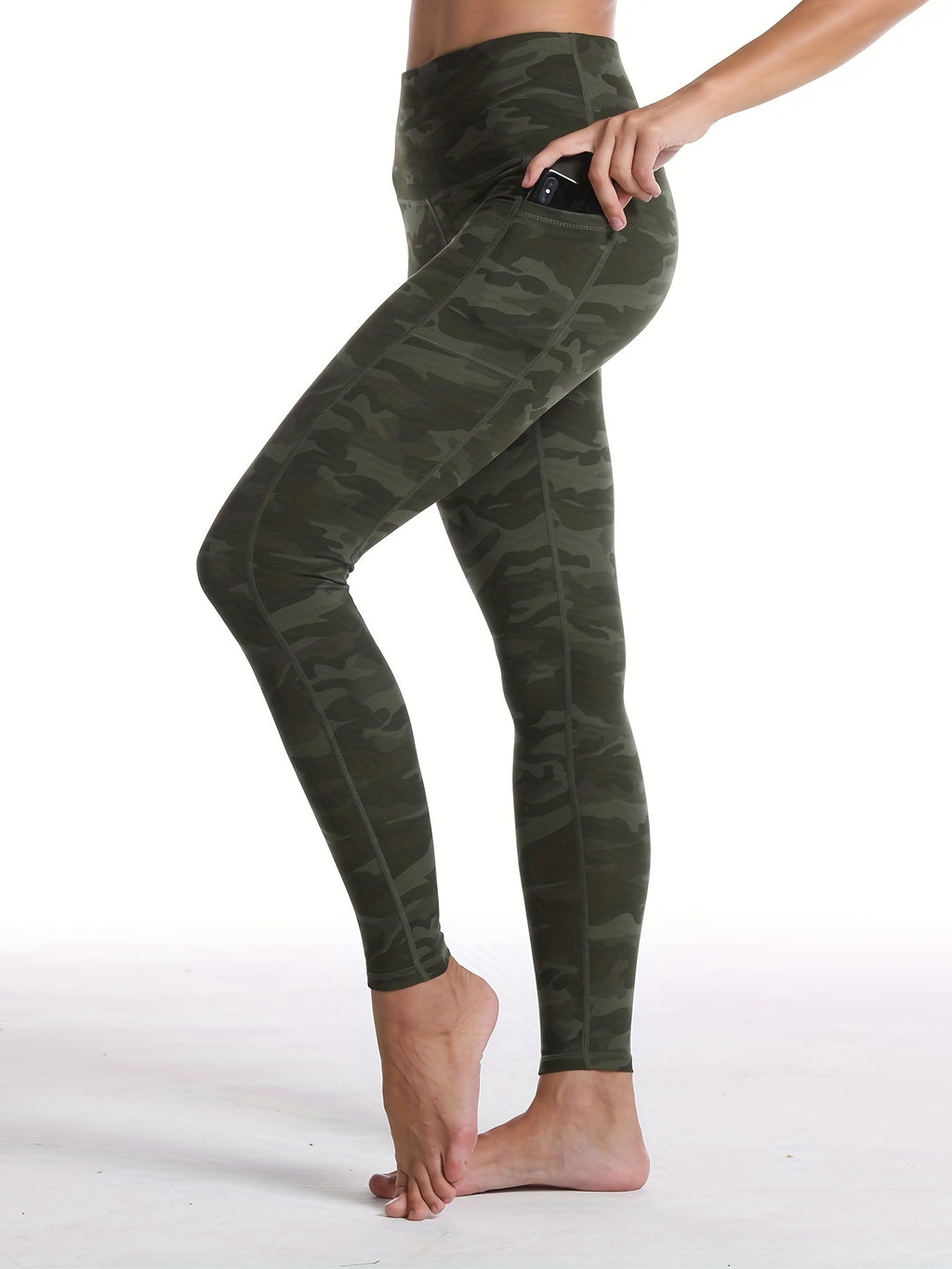 1pc, New Spring And Summer Breathable Sweat-Absorbing Leggings, Women'S Fitted Yoga Pants, Casual Trousers, Slim And Butt-Lifting, Form-Fitting And Sexy, Cropped Length, High-Waisted, Tailored, Lift The Butt, Peach-Shaped But