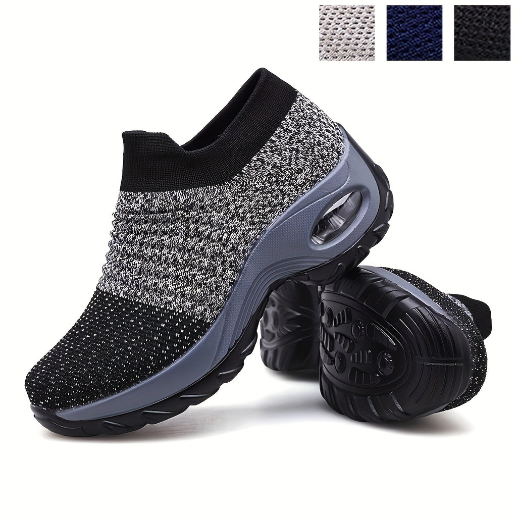 Women's Air Cushion Sole Chunky Sneakers - Lightweight Mesh Low Top Running Shoes - Breathable & Comfortable - For Women - Suitable for Running, Walking & Casual Wear - Great Gift for Fitness Enthusiasts