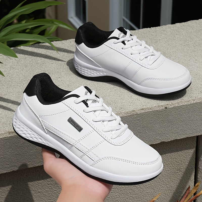 VanWeir Lightweight Men's Shoes • Navy Blue/White • Lace-up Sneakers with MD/TPR Sole • Breathable Fabric Lining for Outdoor, Hiking & Casual Wear