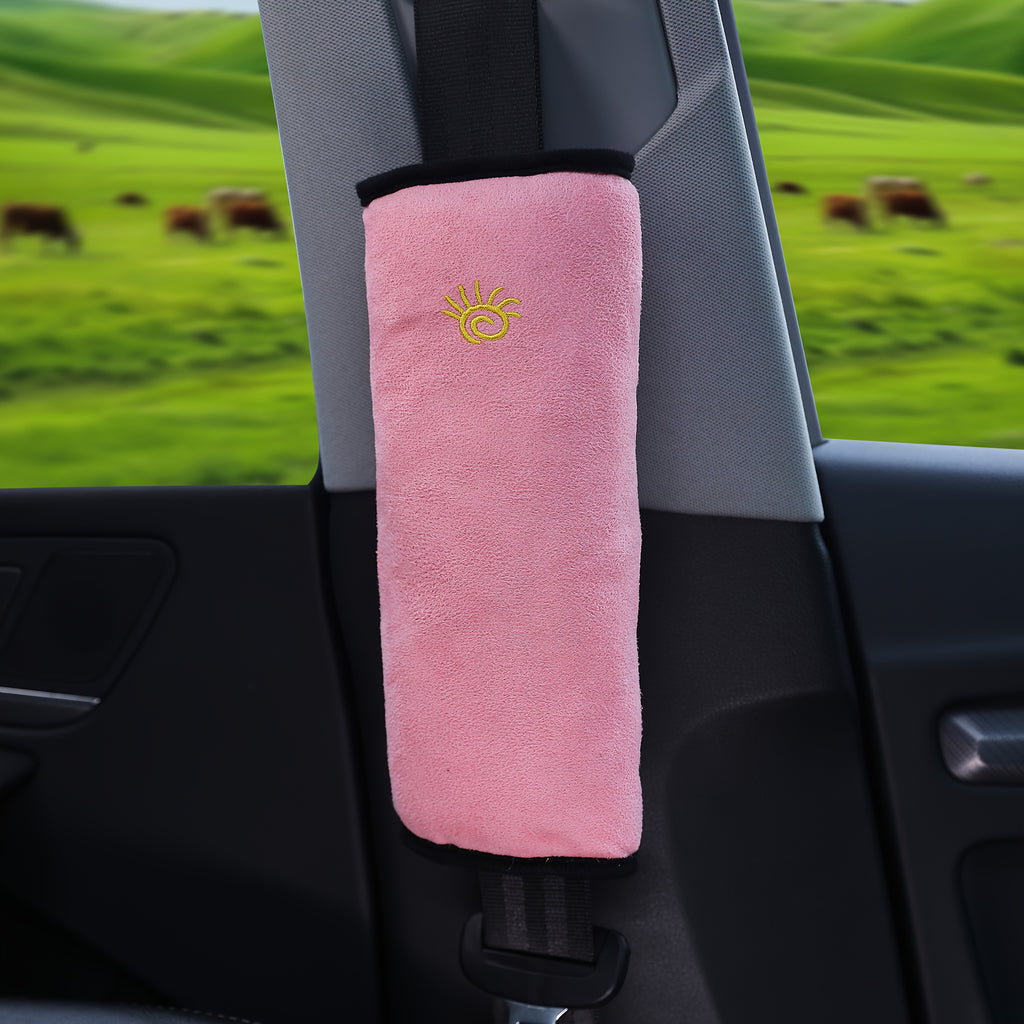 1pc Car Automotive Seat Belt Cover Shoulder Cover Seat Belt Holder Cute Lengthened And Thickened Plush Safety Belt Shoulder Cover, Car Safety Shoulder Guard, Seat Belt Adjustment Retainer, Anti-Strangle Neck Seat Belt