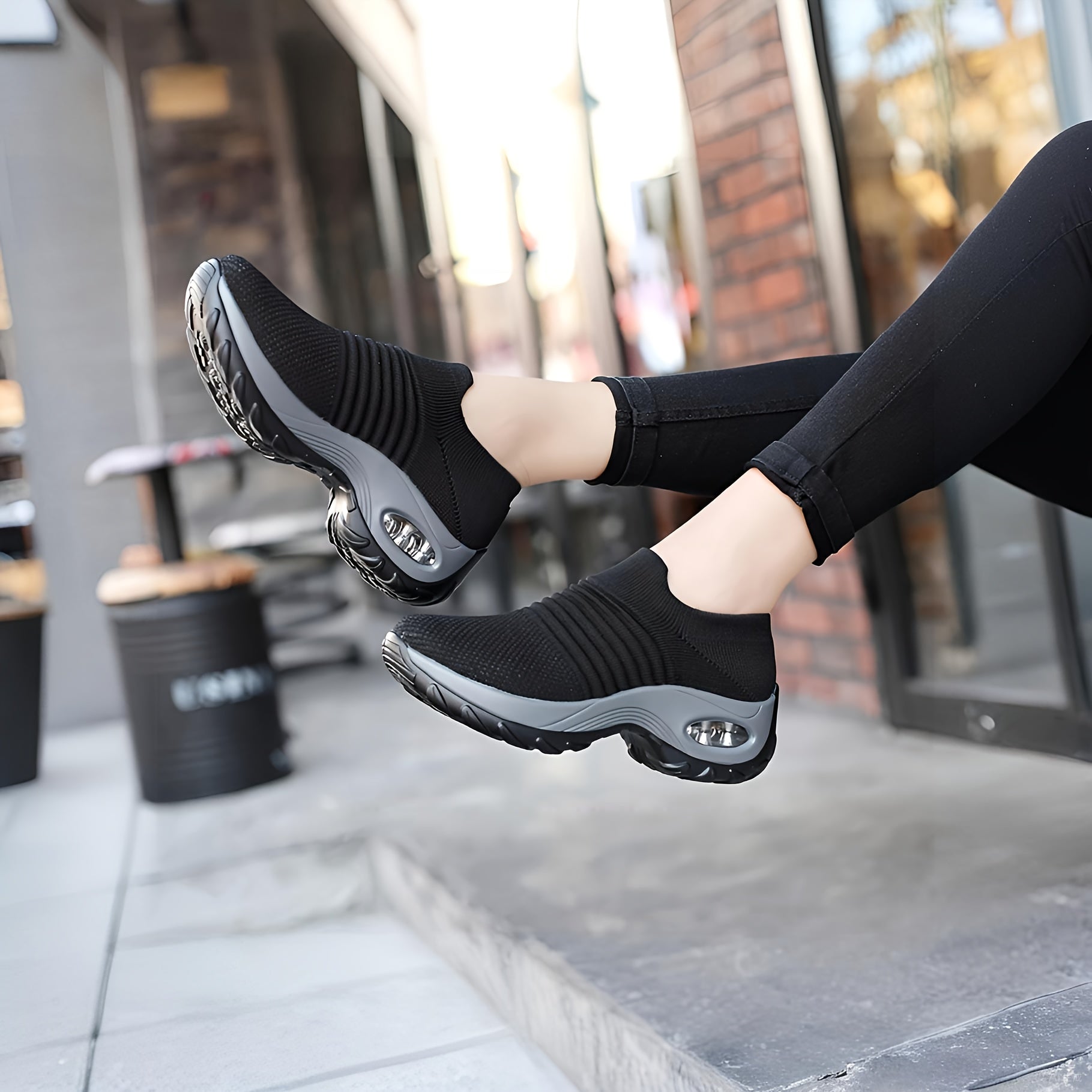 Women's Air Cushion Sole Chunky Sneakers - Lightweight Mesh Low Top Running Shoes - Breathable & Comfortable - For Women - Suitable for Running, Walking & Casual Wear - Great Gift for Fitness Enthusiasts
