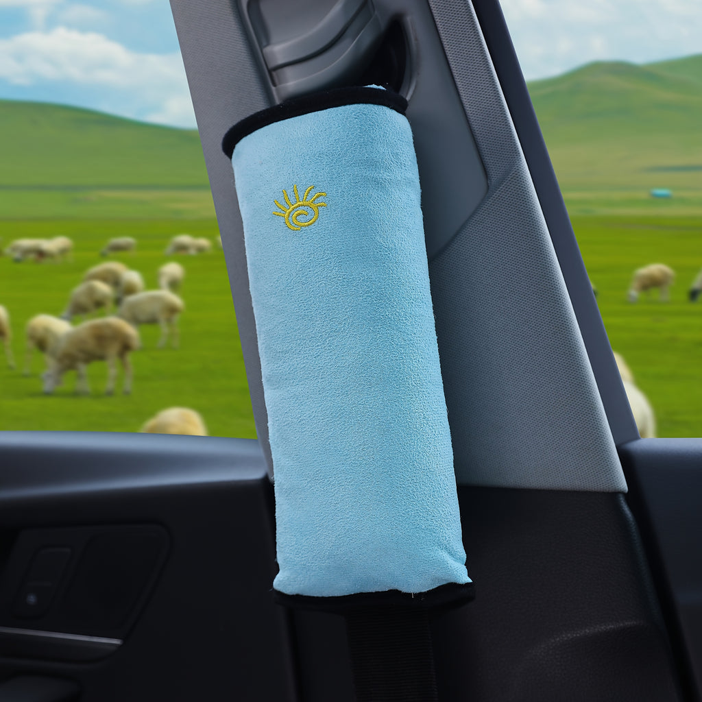 1pc Car Automotive Seat Belt Cover Shoulder Cover Seat Belt Holder Cute Lengthened And Thickened Plush Safety Belt Shoulder Cover, Car Safety Shoulder Guard, Seat Belt Adjustment Retainer, Anti-Strangle Neck Seat Belt