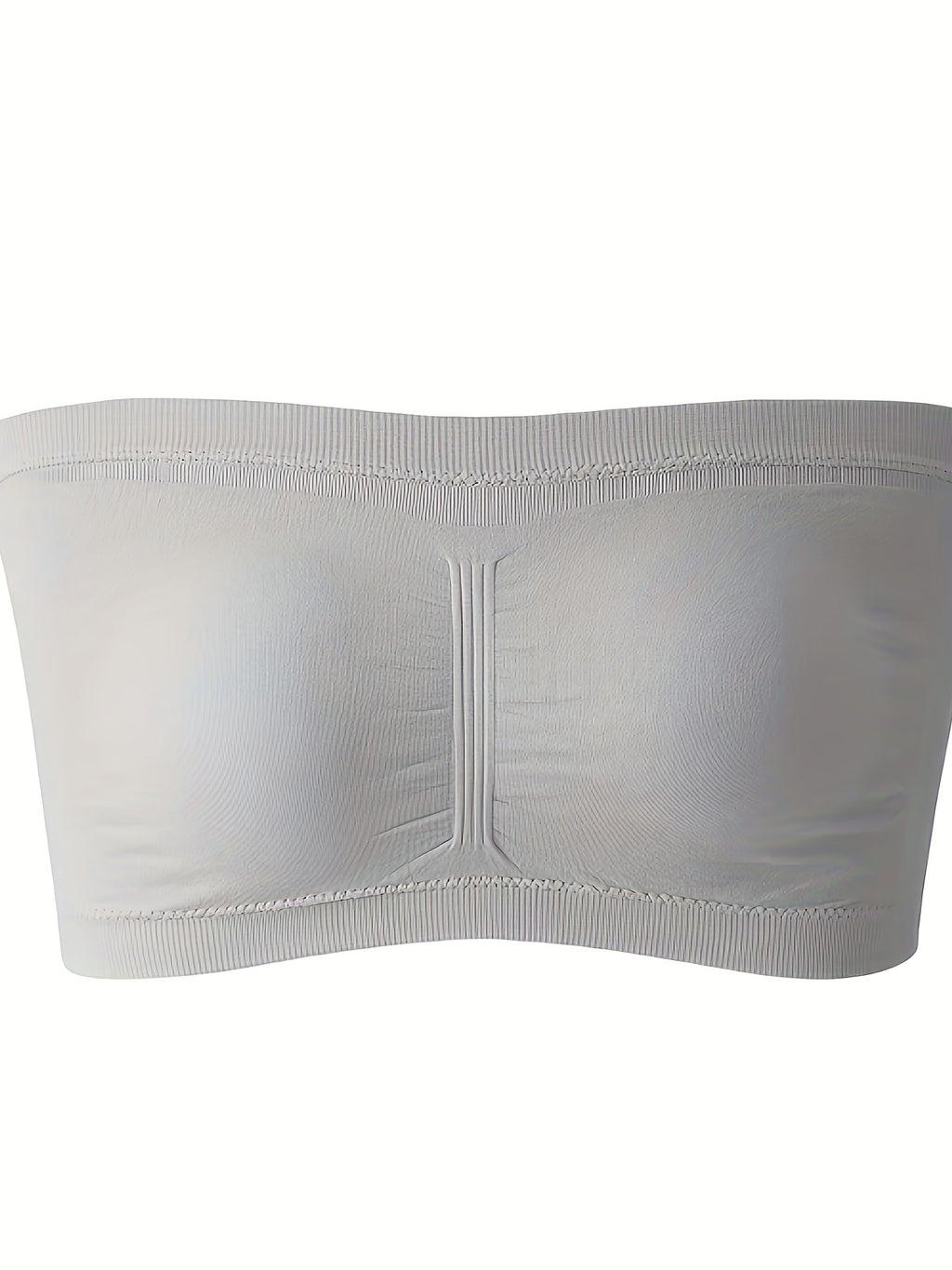 Plus Size Double-Layer Anti-See-Through Base Layer Tube Top Bra with Padded Cups, Wire-Free, and Underwire-Free