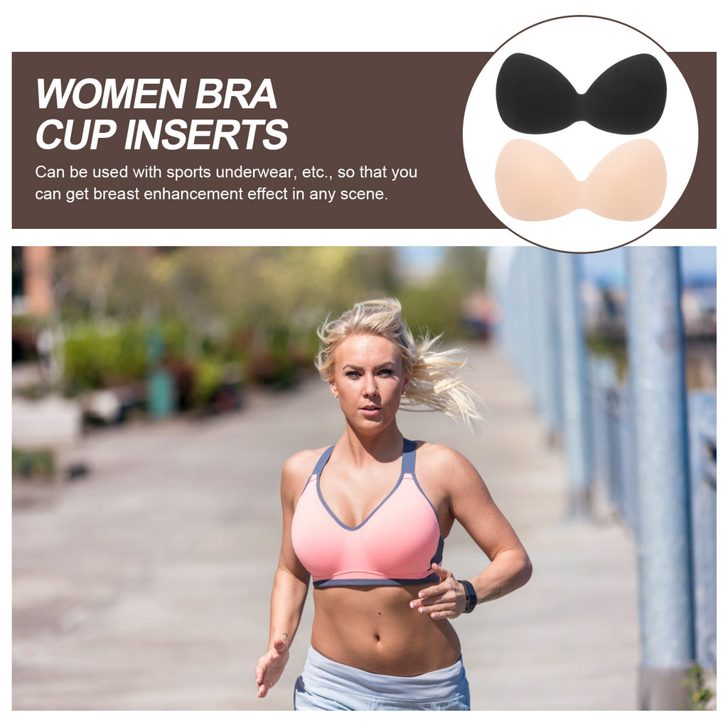 4Pcs One-Piece Bra Pads Inserts Pushup Bra Pads Sports Bra Removable Bra Pads Integrated Bra Pads Sports Bras Insert Pads Sports