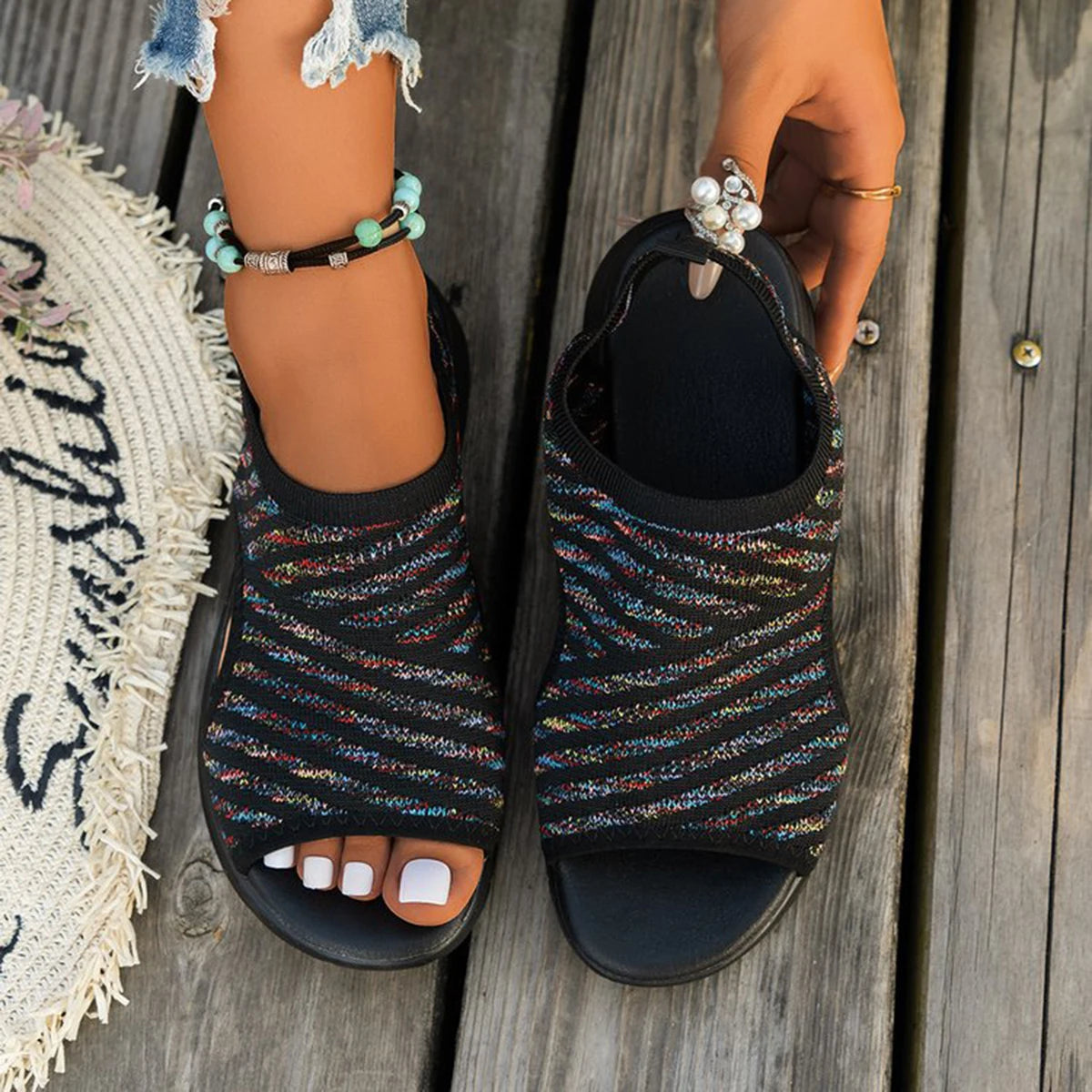 Women Dress Shoes Low Heel Wedges Shoes For Women Sandals With Arch Support Comfortable Sandals Women Flip Sandals Woman Luxury