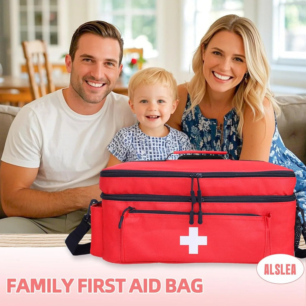 Empty First Aid Bag Medical Storage Bag Lightweight with Handles Gifts Bottle Organizer,Emergency Kits Organizer for Car