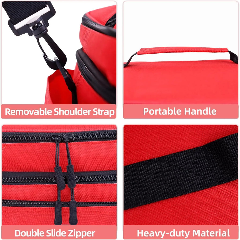 Empty First Aid Bag Medical Storage Bag Lightweight with Handles Gifts Bottle Organizer,Emergency Kits Organizer for Car