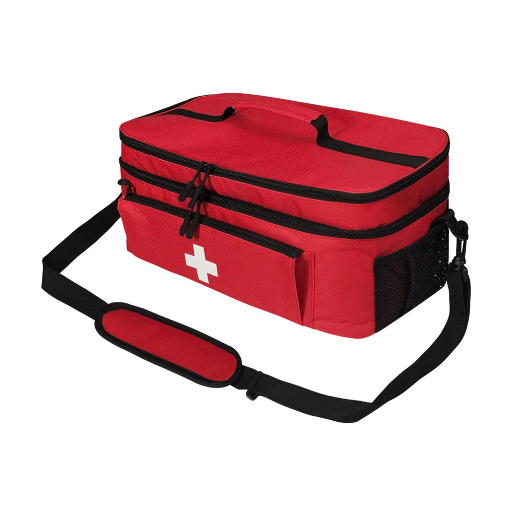 Empty First Aid Bag Medical Storage Bag Lightweight with Handles Gifts Bottle Organizer,Emergency Kits Organizer for Car
