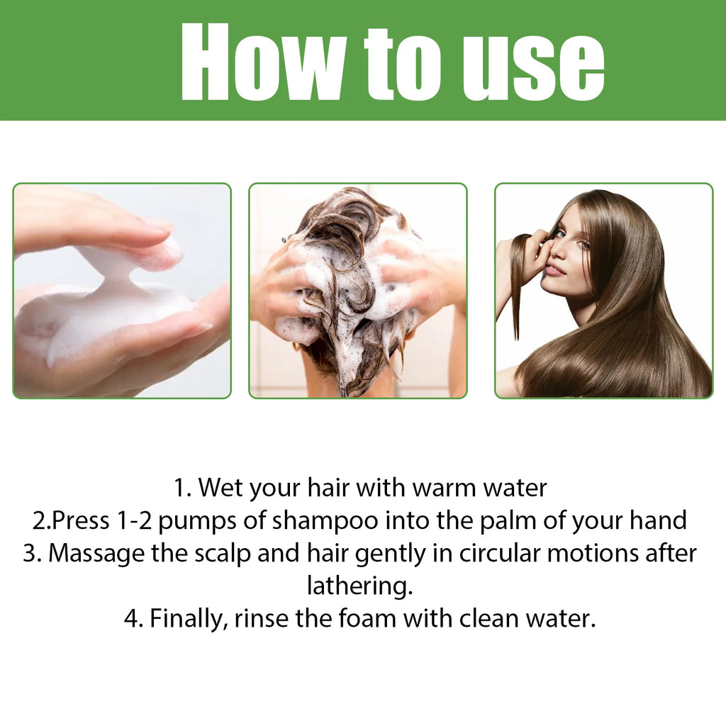 Rosemary Shampoo for Men and Women Scalp Treatment Repair Damage Hair Smoothing Strengthening Hair Remove Dandruff Hair Shampoo