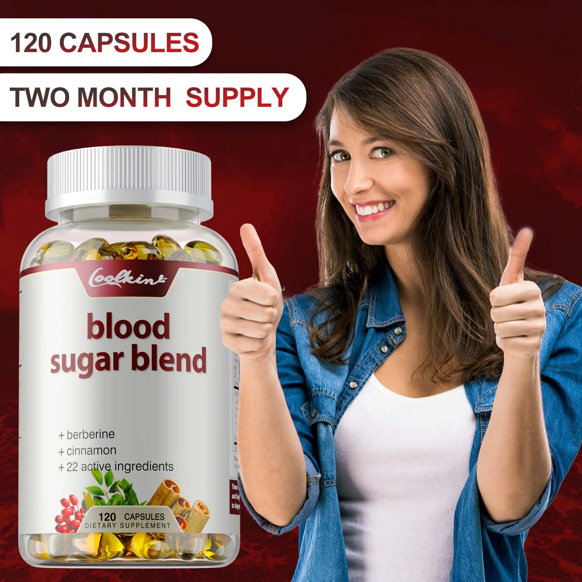 Blood Sugar Blend Capsules - Maintains Healthy Blood Sugar Levels and Supports Heart and Cardiovascular Health - 120 Capsules