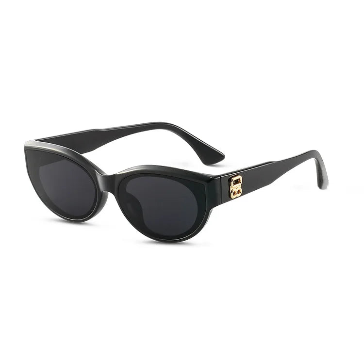 Fashion Cat Eye Sun Glasses for Women Classic Vintage Sunglasses Summer Uv Protection Female Black Eyewear Shades Eyeglasses