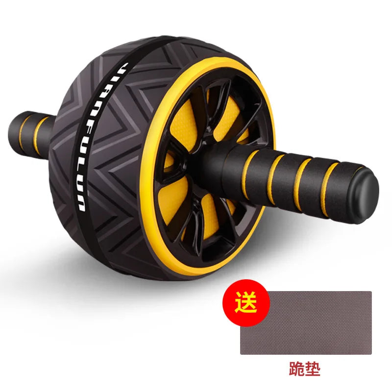 Custom Logo Fitness Ab Wheel Plastic and EVA Exercise Roller Wheel with Knee Pad for Core Strength Training