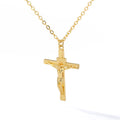 Christian Jesus Cross Necklaces For Women Men Stainless Steel Gold Color  Chain Collar Choker Fashion Christ Necklace Accessory