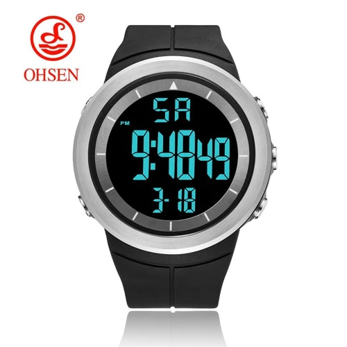 Digital Watches for Men Black Waterproof Tactical Wristwatch Big Dial Waterproof Electronic Led Military Clocks Alarm Stopwatch