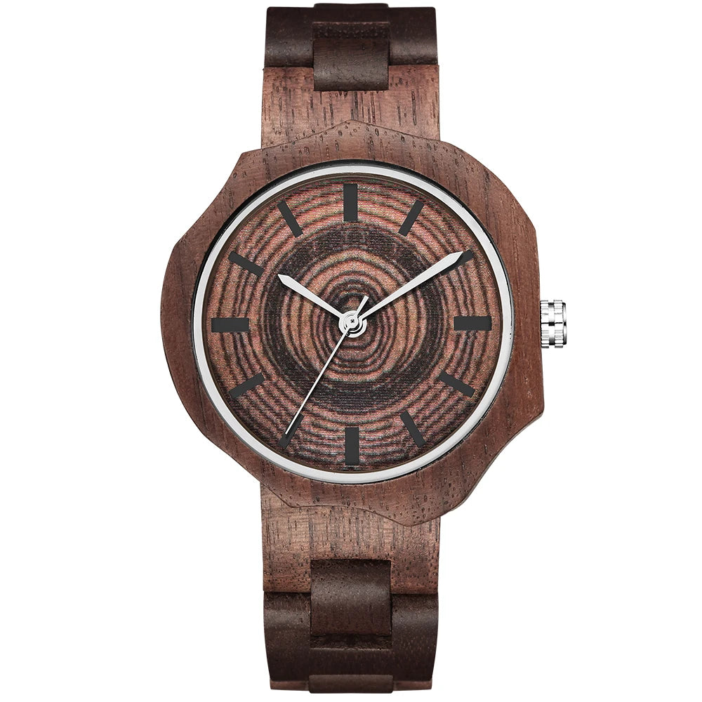 2021 Unique Luxury Wooden Watches Women Fashion Elegant Female Quartz Wood Strap Wristwatch Simple Dial Irregular Watches relogi