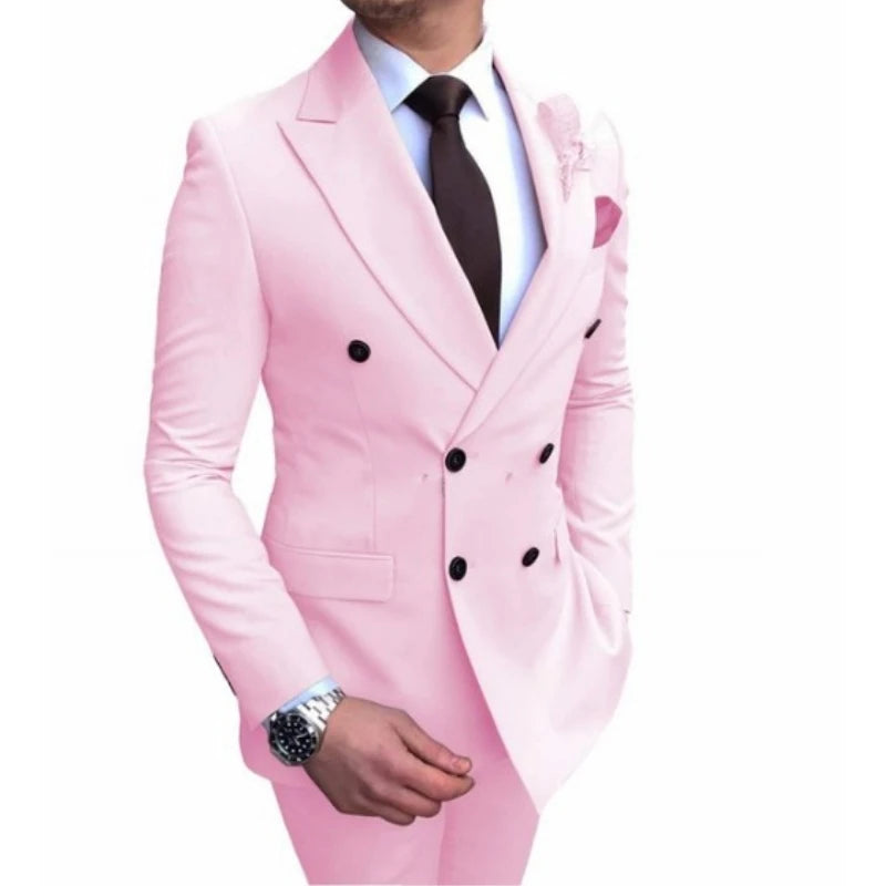 One Button Men Suits Silver and Black Groom Tuxedos Peak Satin Lapel Groomsmen Wedding Best Man ( Jacket+Pants+Bow Tie ) C686