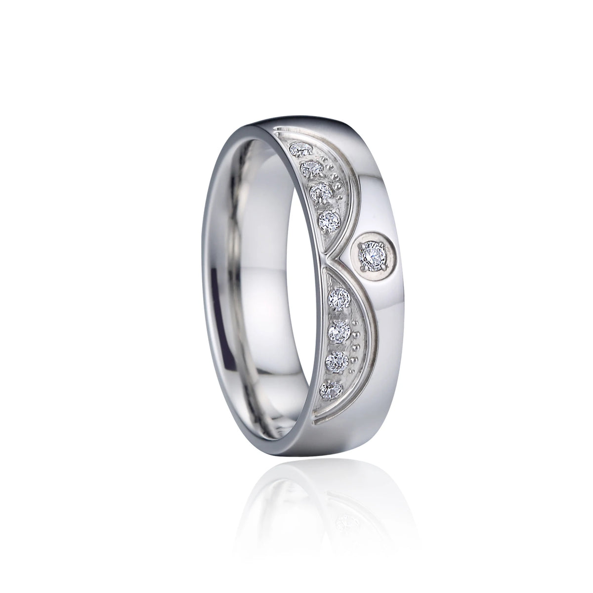 Love Marriage Alliance Couple Wedding Rings For Men And Women Silver Color Stainless Steel Ring Jewelry No Fade Or Rust
