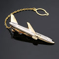 Men's stainless steel tie clip brand new crystal music airplane ship scissors horse tie clip men's Wedding Shirt badge pin gift