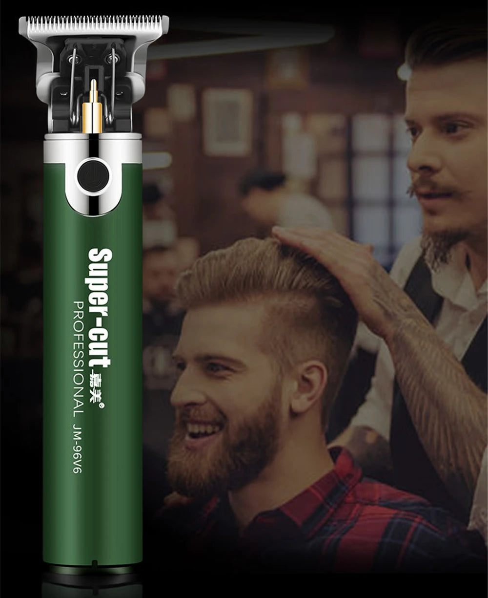 Professional USB Rechargeable Hair Clipper Electric Hair Trimmer Beard Shaving Machine 0mm Men Barber Haircut Tool 18650 Lithium