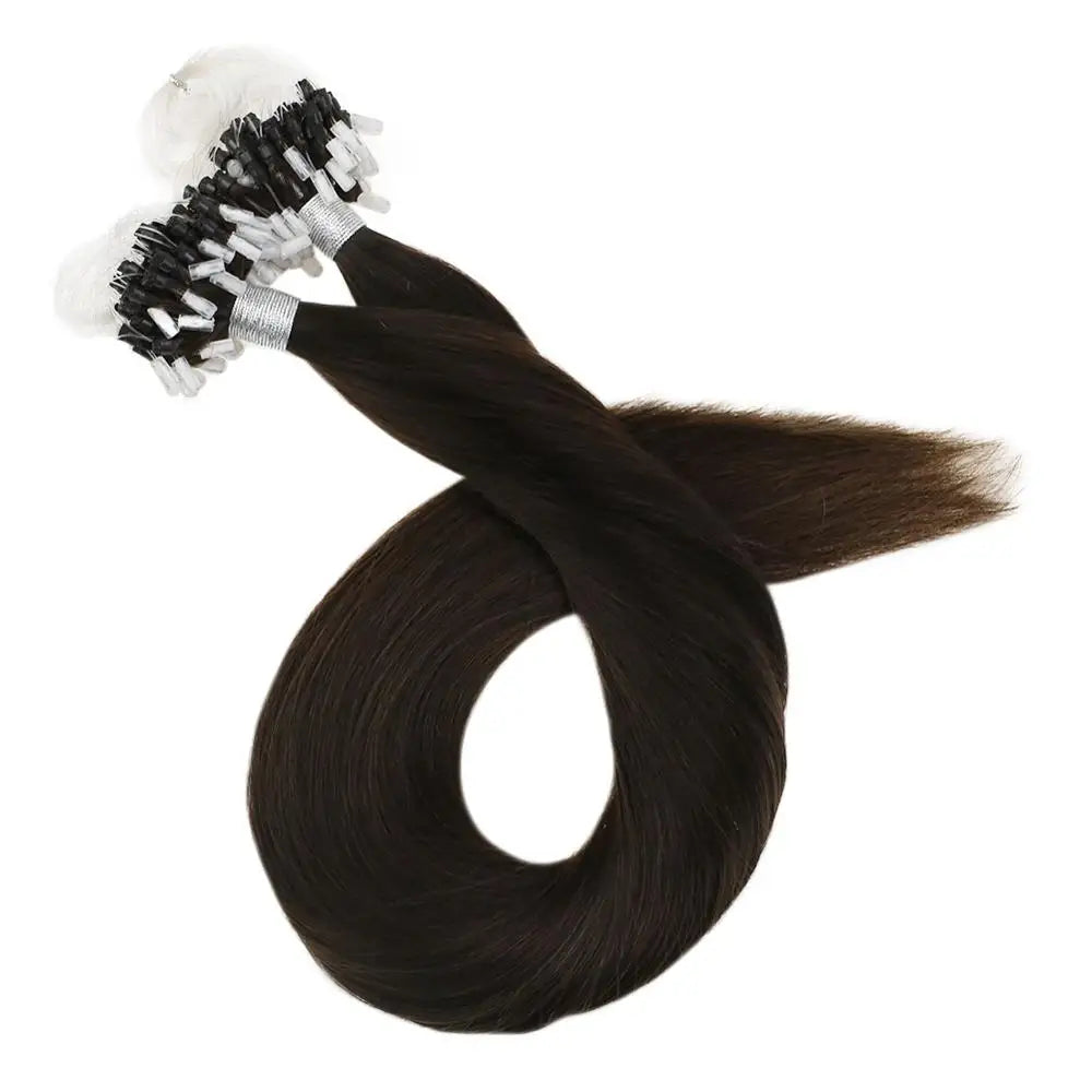 Moresoo Micro Loop Hair Extensions Microlinks Machine Remy Brazilian 1G/1S 50g Blonde Balayage 100% Real Human Hair Straight