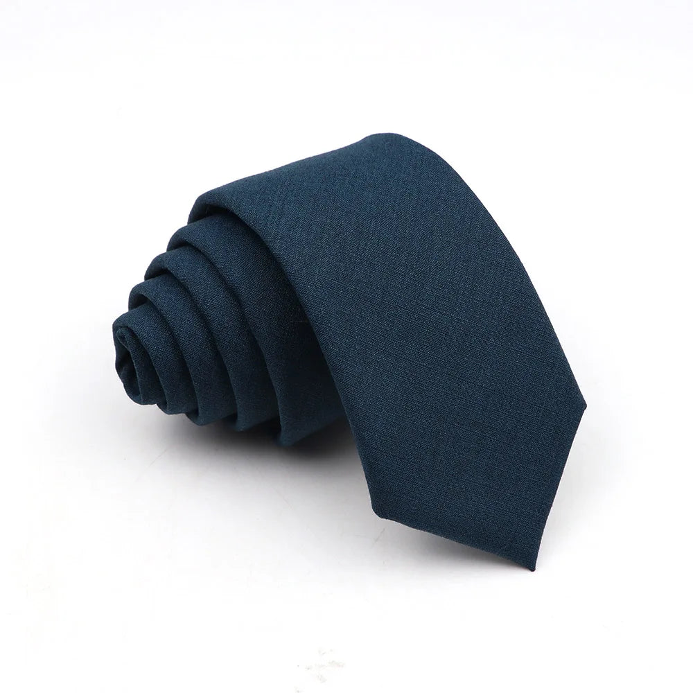 New Men's Solid Color Tie Skinny Casual Anti-wrinkle Necktie For Wedding Suit Neckties Pink Blue Grey Ties Cravat Gift Accessory
