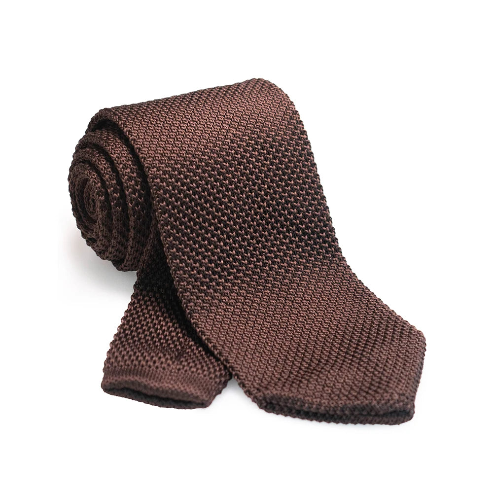 New Style Fashion Men's Solid color Tie 8cm Knitted Ties Cotton Neck Ties For Men Business Wedding Cravat Accessories gift