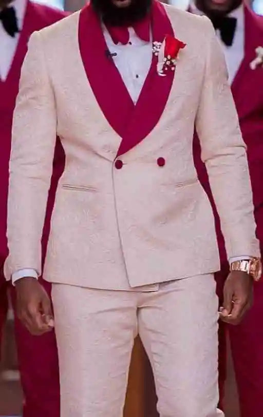 One Button Men Suits Silver and Black Groom Tuxedos Peak Satin Lapel Groomsmen Wedding Best Man ( Jacket+Pants+Bow Tie ) C686