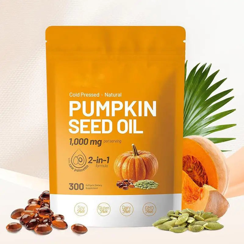 Cold Pressed Pumpkin Seed Oil Supplement Supports Urinary Prostate Health USA Warehouse Delivery