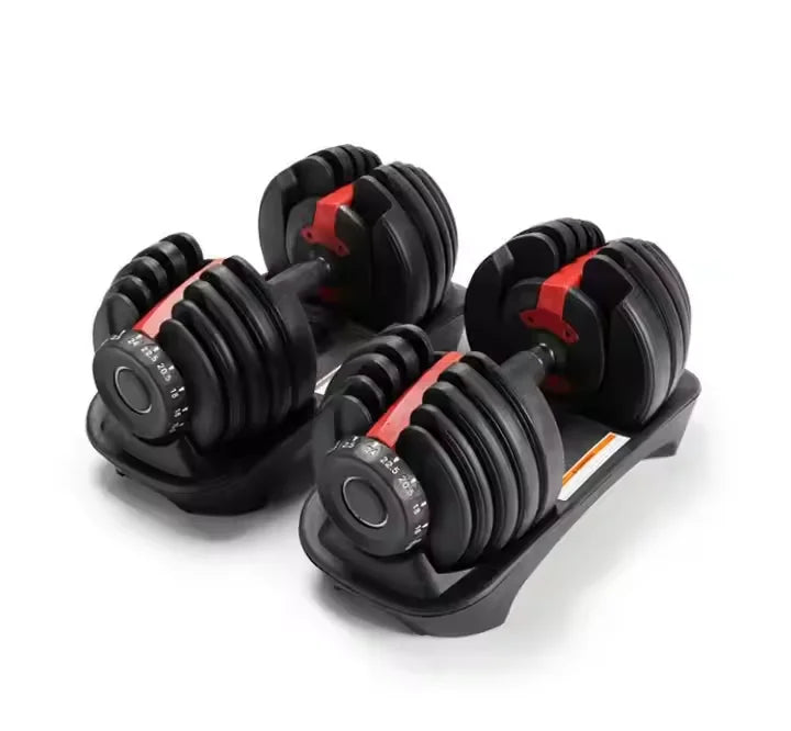 In Stock Weight Lifting Dumbbell Detachable Changeable Dumbbell 24kg Auto Fast Adjustable Barbell Dumbbell Set