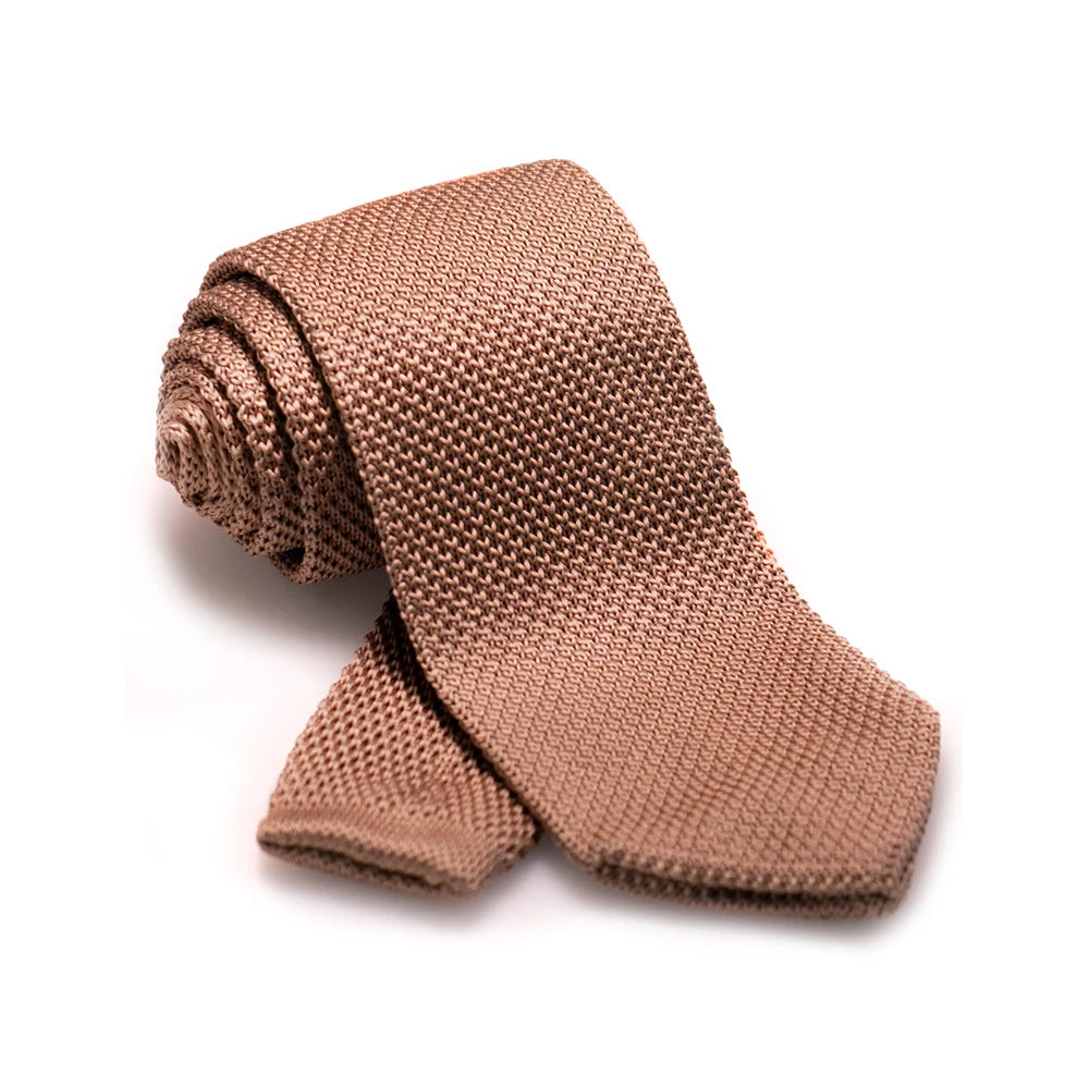 New Style Fashion Men's Solid color Tie 8cm Knitted Ties Cotton Neck Ties For Men Business Wedding Cravat Accessories gift