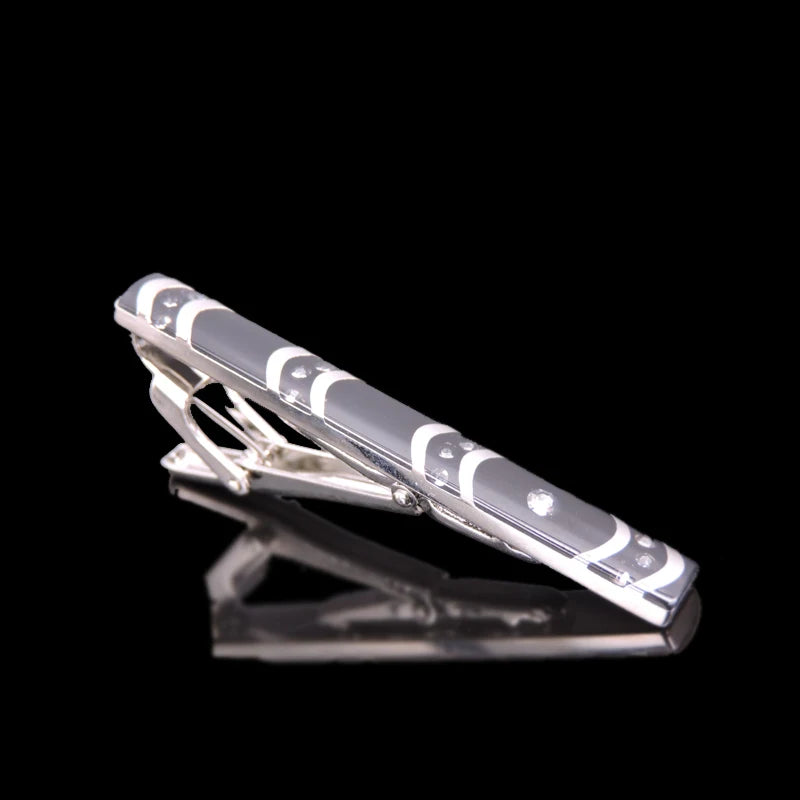 Men's stainless steel tie clip brand new crystal music airplane ship scissors horse tie clip men's Wedding Shirt badge pin gift