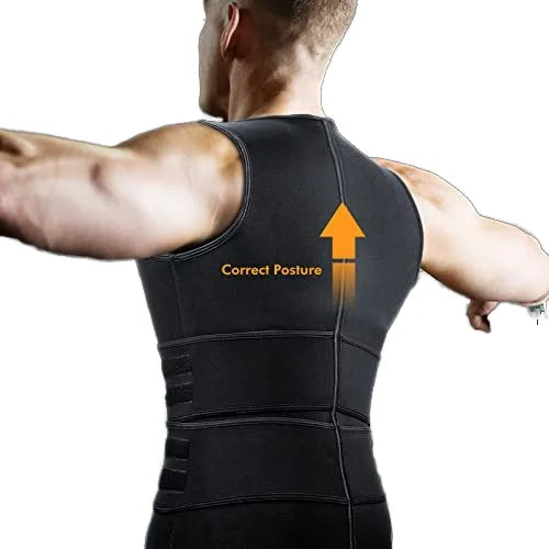 Men Body Shaper Waist Trainer Vest Slimming Shirt Sauna Sweat Compression Undershirt Shapewear Fat Burner Workout Tops