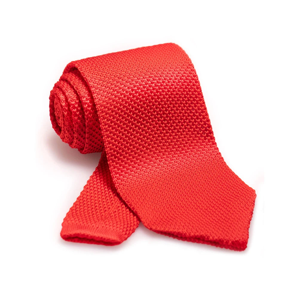 New Style Fashion Men's Solid color Tie 8cm Knitted Ties Cotton Neck Ties For Men Business Wedding Cravat Accessories gift