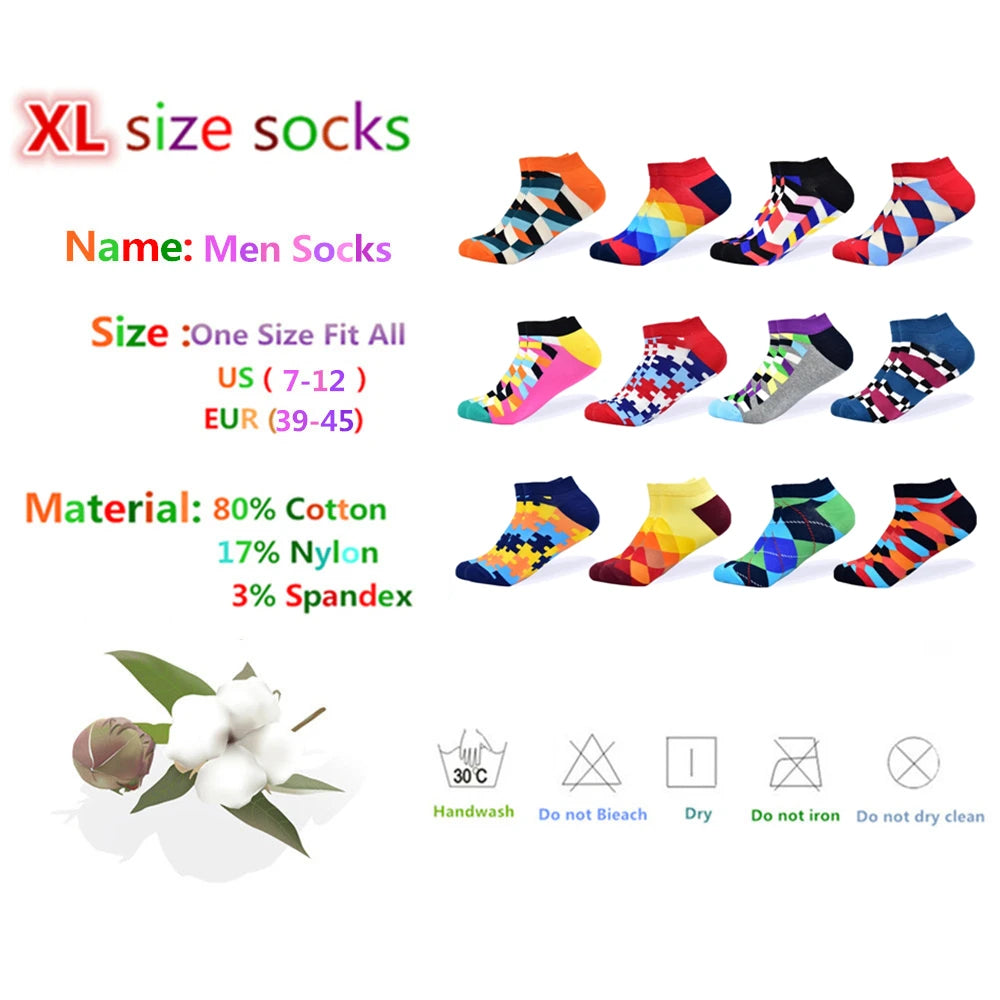 Socks Men's Invisible Short Summer Socks Quality Business Casual spring Color Combed cotton Boat Socks