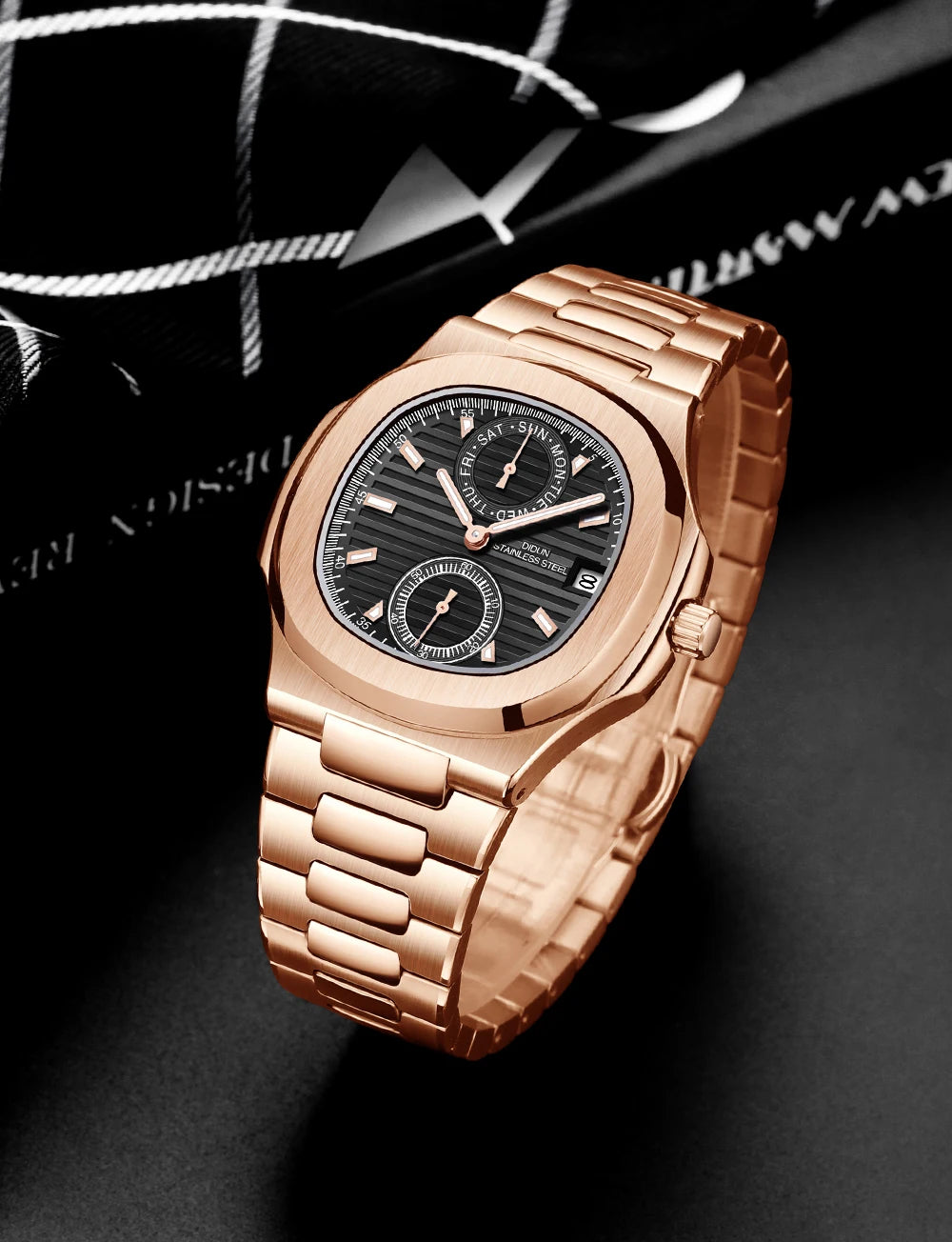 Men Watches TOP Luxury Brand Chronograph Sports Clock Men Quartz Stainless Steel Watch Male Business Wristwatch Waterproof