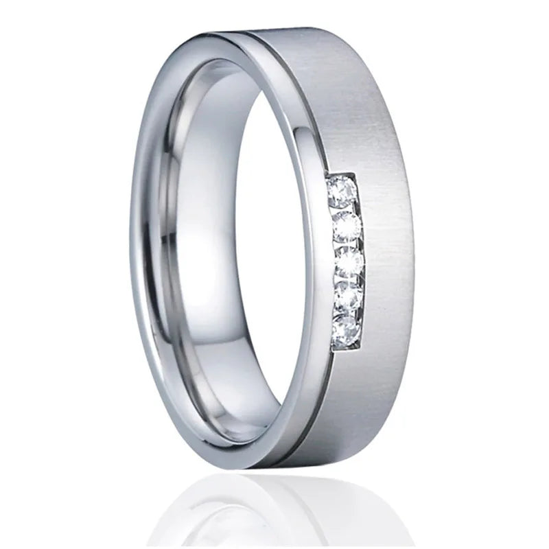 Love Marriage Alliance Couple Wedding Rings For Men And Women Silver Color Stainless Steel Ring Jewelry No Fade Or Rust