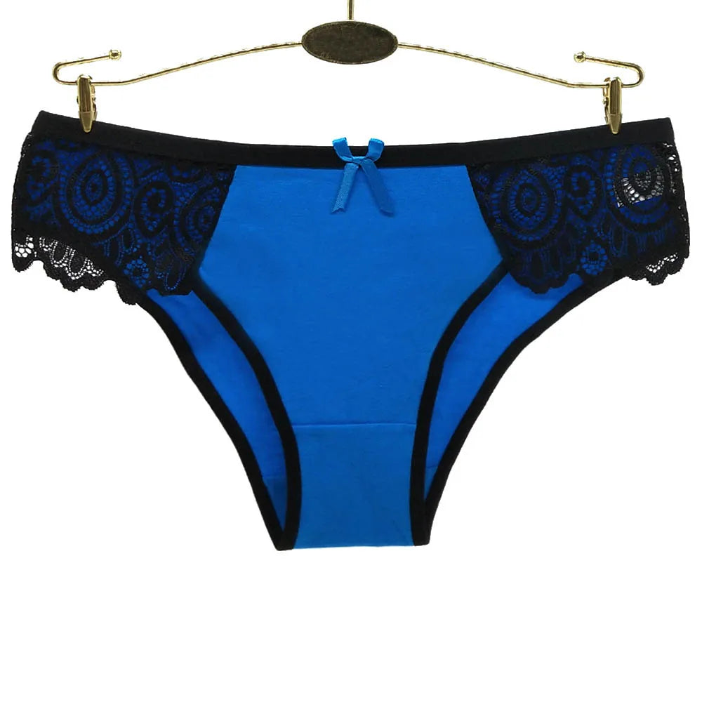 Moonflame 5 pcs/lots New Arrival Underwear M-XL Hot Sale Ladies Sexy Lace Cotton Women's Briefs Panties