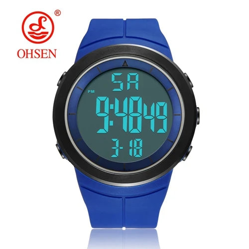 Digital Watches for Men Black Waterproof Tactical Wristwatch Big Dial Waterproof Electronic Led Military Clocks Alarm Stopwatch