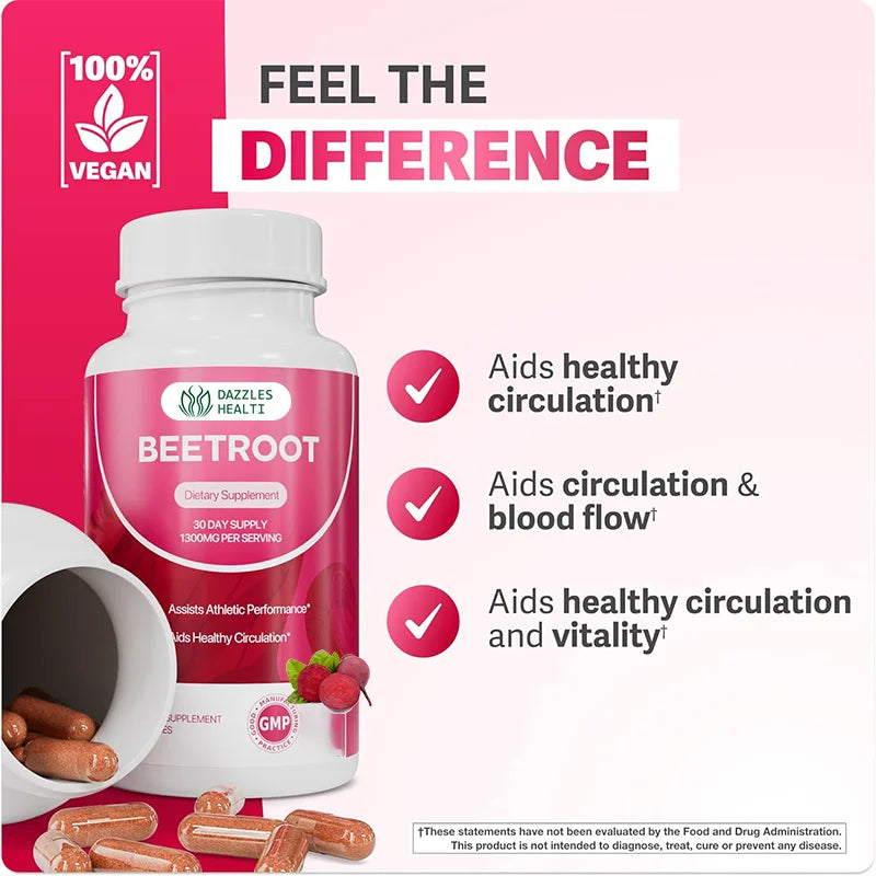 Factory Direct Bulk Organic Beet Root Capsules Beet Root Supplement with Beet Root Extract for Health Brands