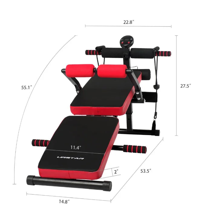 Adjustable Foldable Metal Dumbbell Bench-Cheap Price Sit-up Machine Whole Body Workout for Abdominal Training 150kg Limit Weight