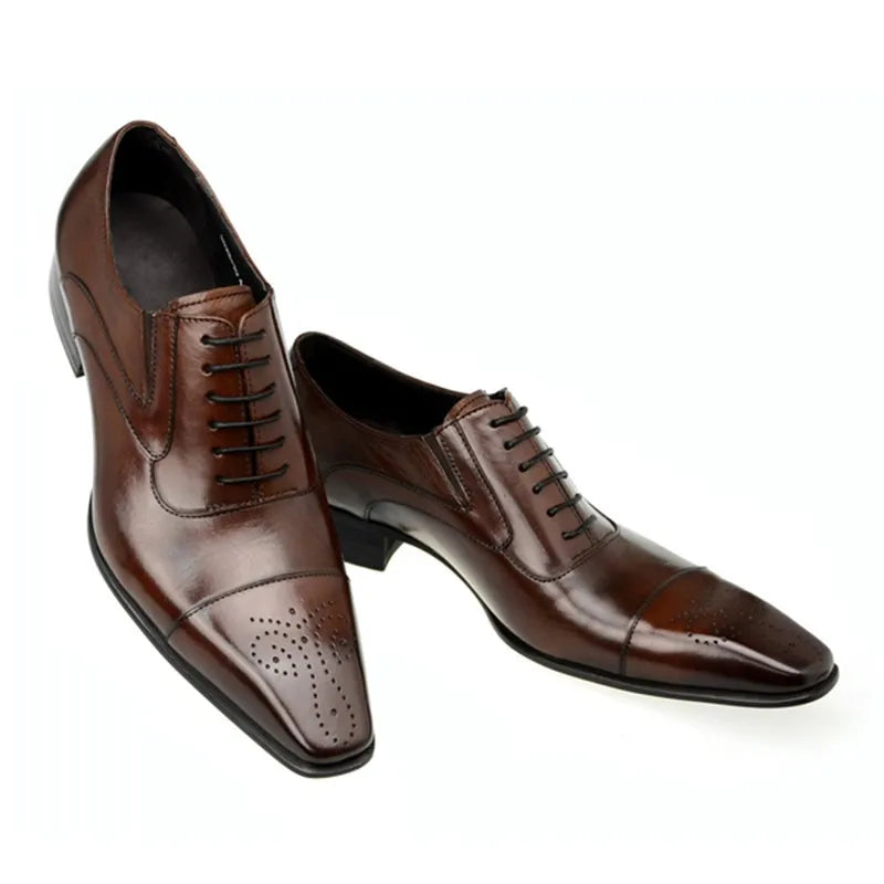 Men's Business Men's Shoes Fashion Men's Wedding Dress Formal Wear Shoes Leather Luxury Men's Office Sapato Social Male Party