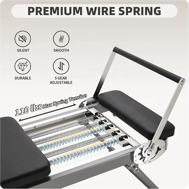 Foldable Portable Home Easy Fold Yoga Fitness Sports Equipment Folding Cama De Reformador Maquina Beds Machine Pilates Reformer