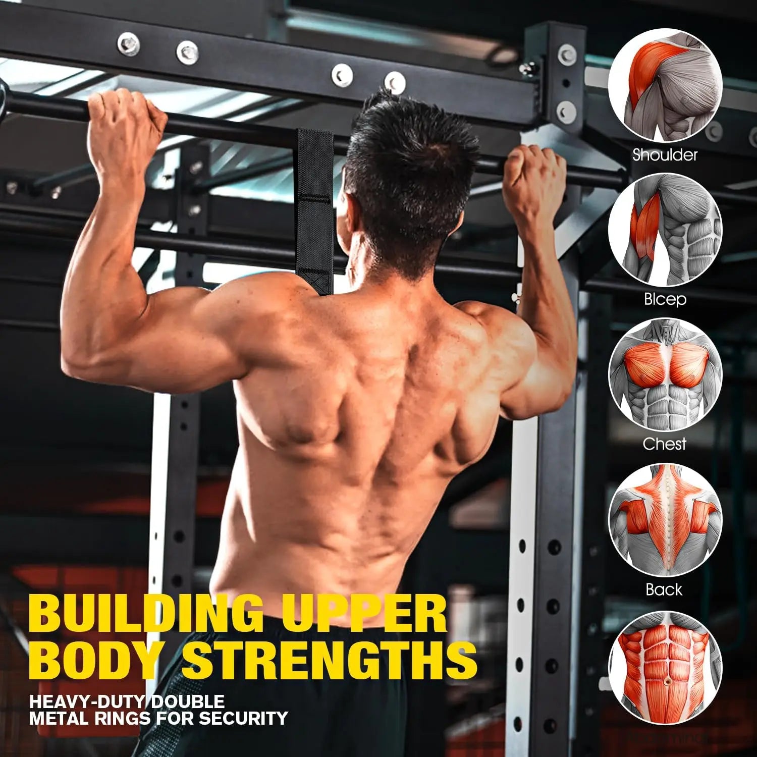 Pull up Assistance Resistance Bands Heavy Duty Fitness Tube Bands Gym Equipment Accessories Workout Bands for Strength Training