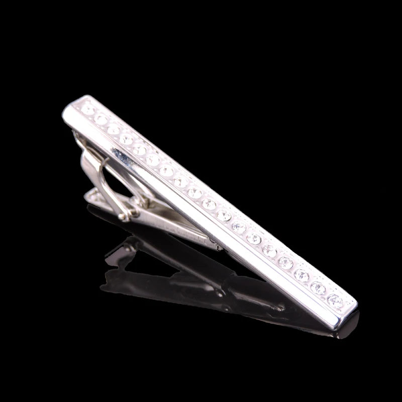 Men's stainless steel tie clip brand new crystal music airplane ship scissors horse tie clip men's Wedding Shirt badge pin gift