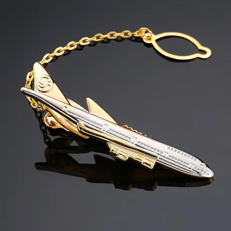 Men's stainless steel tie clip brand new crystal music airplane ship scissors horse tie clip men's Wedding Shirt badge pin gift