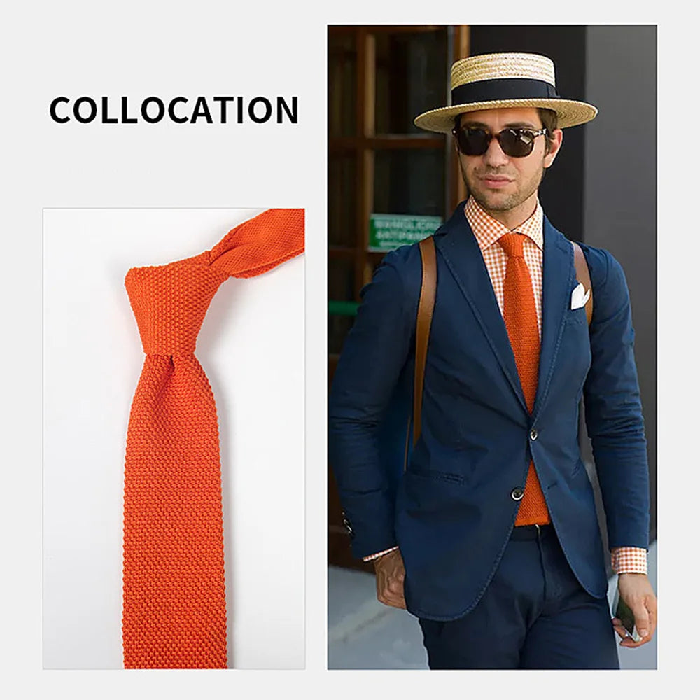 HUISHI Knit Tie Slim Fashion Knitted Ties For Men Solid Black White Gray Blue Burgundy Knitted Necktie 5.5cm Skinny Men Necktie