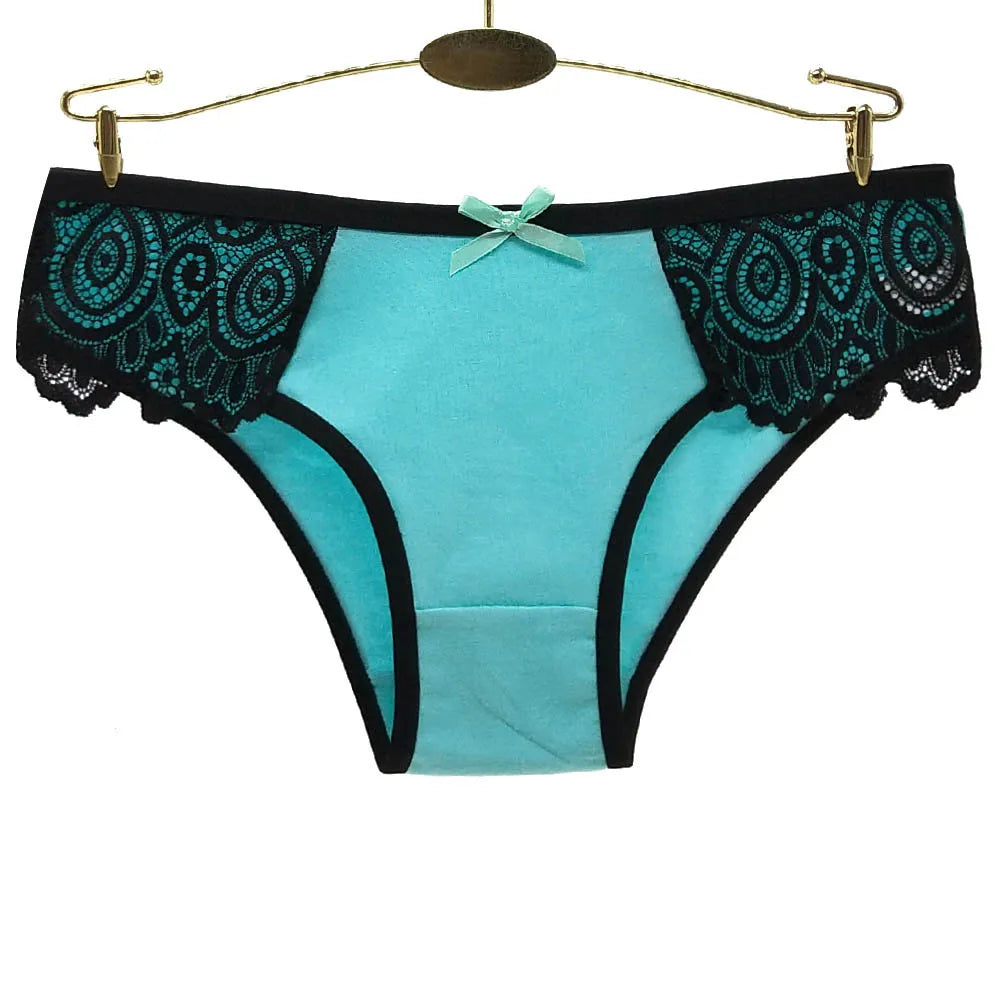 Moonflame 5 pcs/lots New Arrival Underwear M-XL Hot Sale Ladies Sexy Lace Cotton Women's Briefs Panties