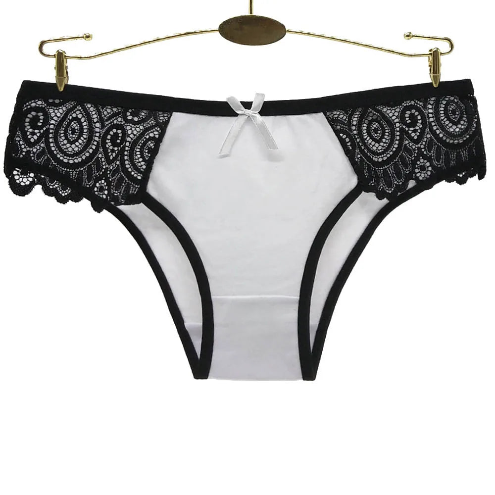 Moonflame 5 pcs/lots New Arrival Underwear M-XL Hot Sale Ladies Sexy Lace Cotton Women's Briefs Panties