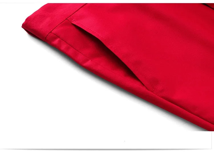 Men's Suit Jacket with Pant Slim Fit Formal Clothing Business Work Wedding Tuxedo Set Blazer Trousers White Pink Red Suits Man